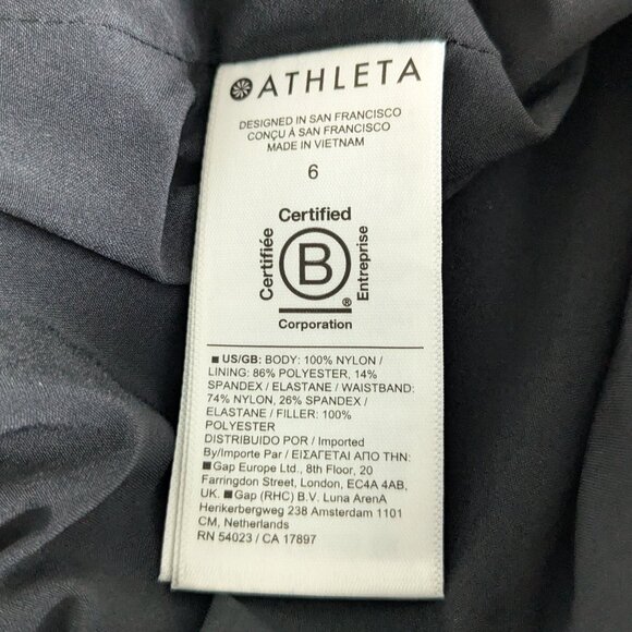 Athleta Quilted Shorts Women's Size 6 Black Apres Ski Drawstring Waist - Picture 13 of 15